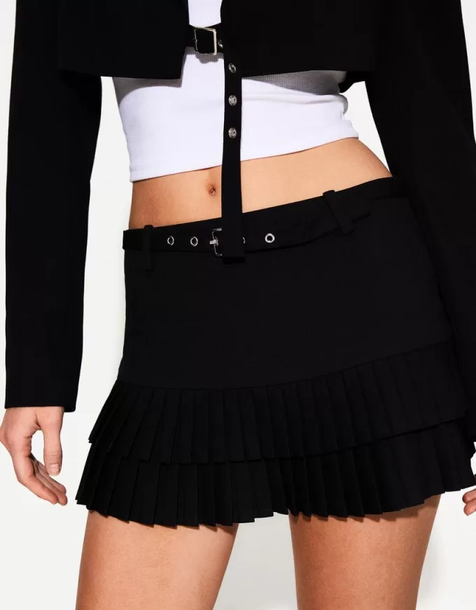 Box pleat mini skirt Box pleat mini skirt