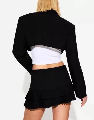 Box pleat mini skirt