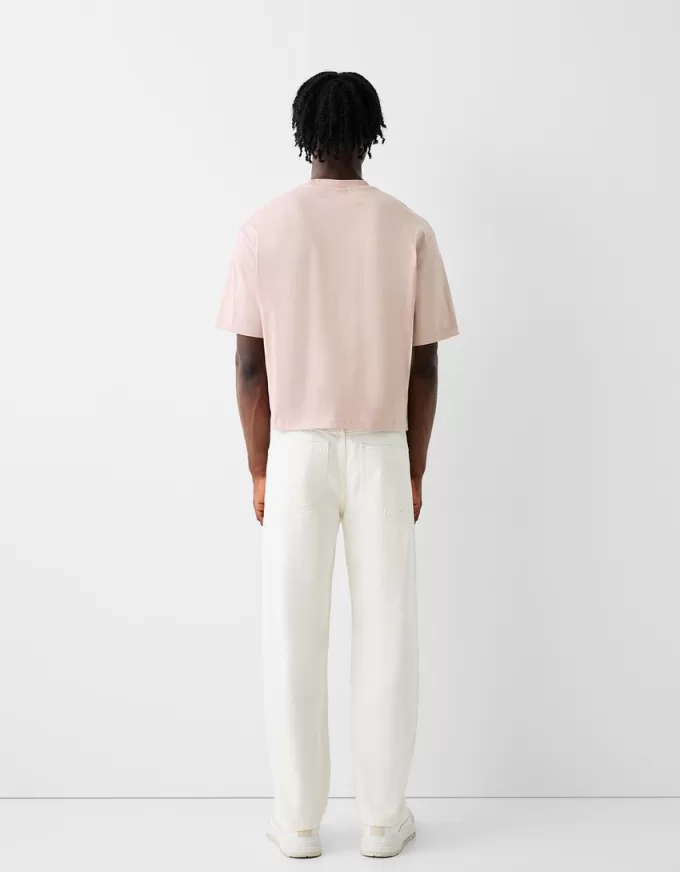 Boxy fit cropped short sleeve T-shirt