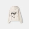 Boxy fit print hoodie