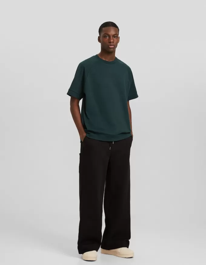 Boxy fit short sleeve interlock T-shirt Boxy fit short sleeve interlock T-shirt