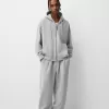 Boxy-fit zip-up hoodie