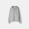Boxy-fit zip-up hoodie