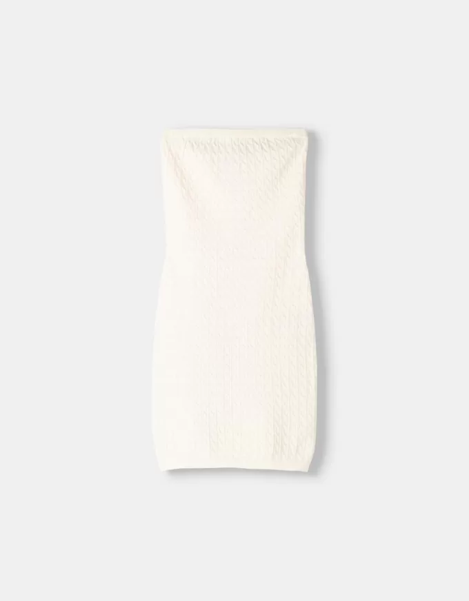 Braided off-the-shoulder mini dress Braided off-the-shoulder mini dress