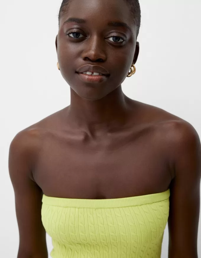 Braided off-the-shoulder mini dress Braided off-the-shoulder mini dress