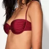 Burgundy gathered bikini top Burgundy gathered bikini top