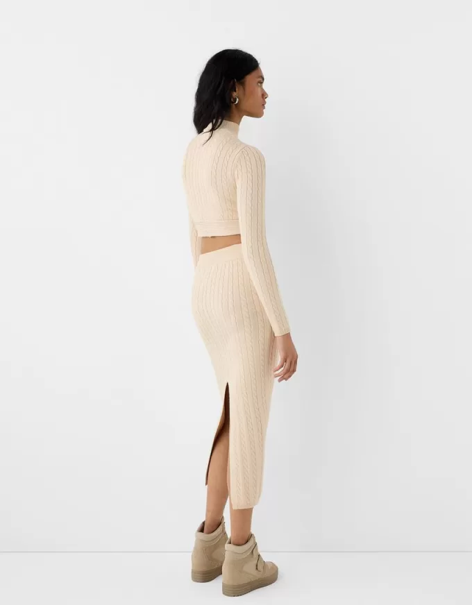 Cable-knit midi skirt Cable-knit midi skirt