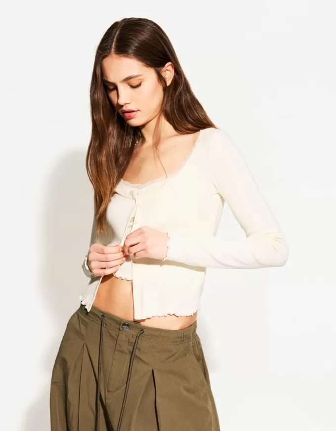 Cardigan and top set