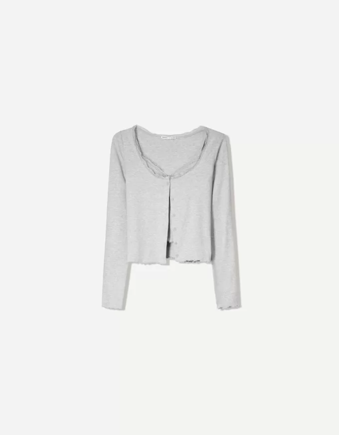 Cardigan and top set