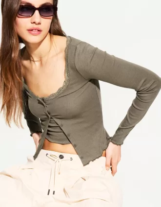 Cardigan and top set