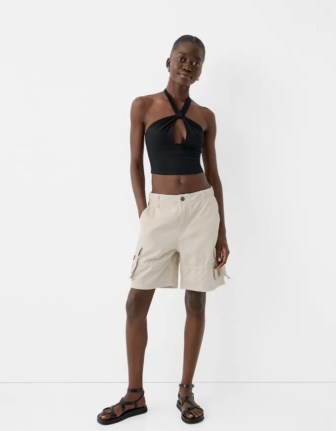 Cargo pockets with straps Bermuda shorts Cargo pockets with straps Bermuda shorts