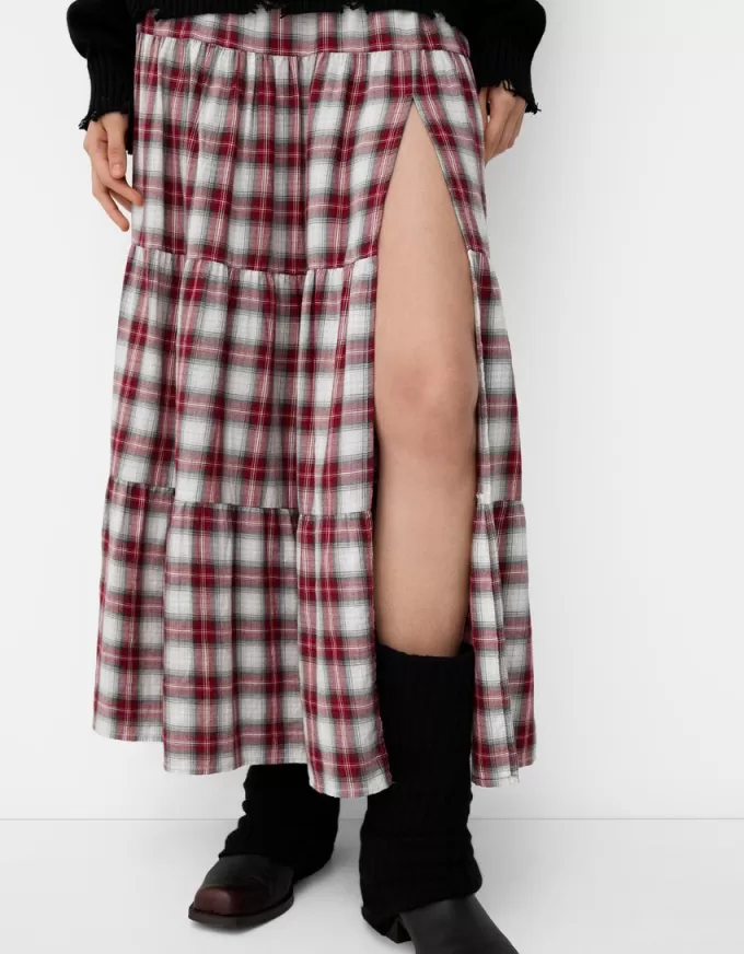 Check midi skirt Check midi skirt