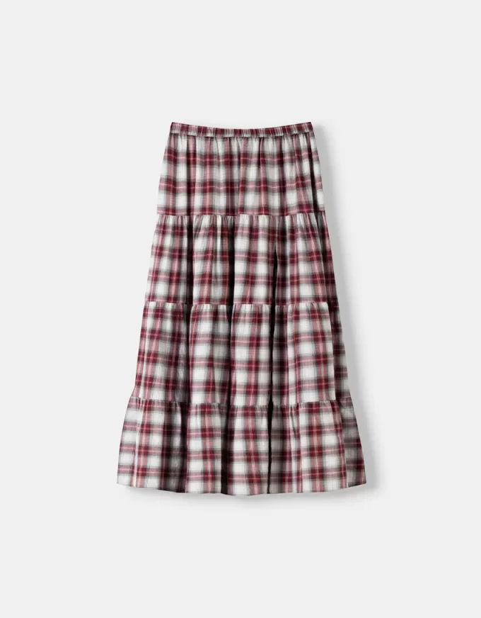 Check midi skirt Check midi skirt