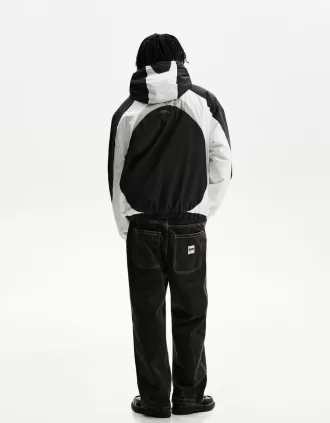 Color block quilted jacket