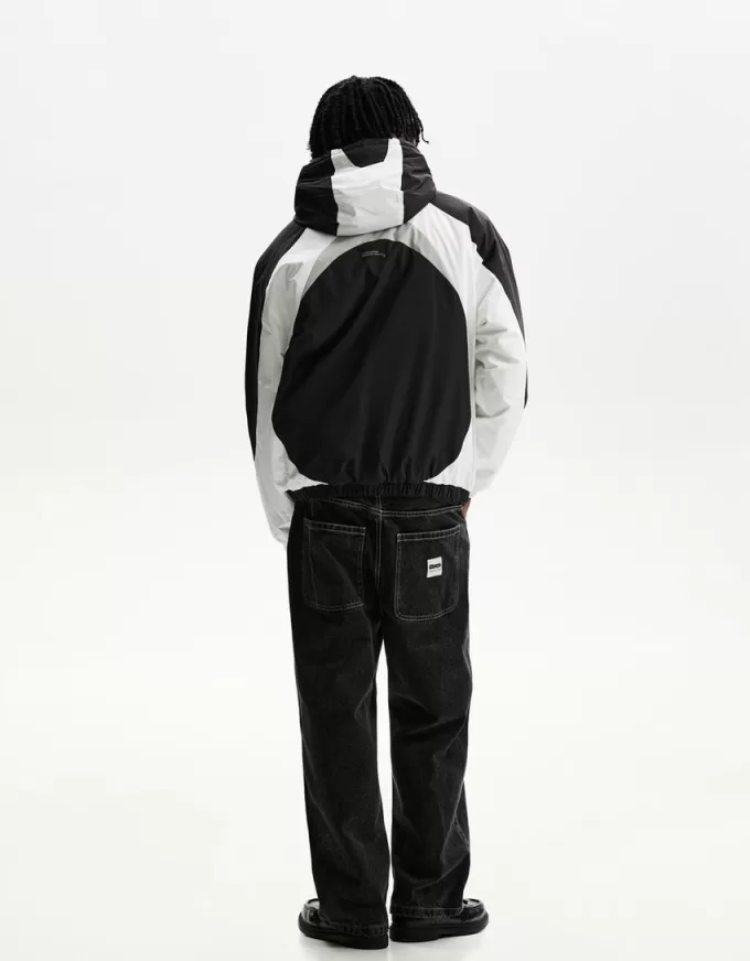 Color block quilted jacket