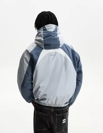 Color block quilted jacket