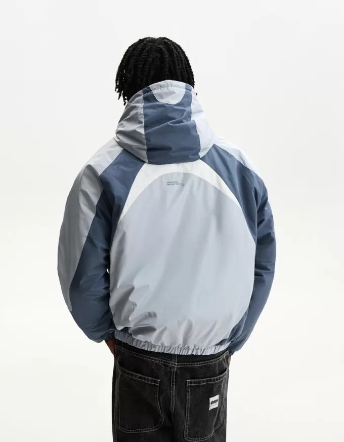 Color block quilted jacket