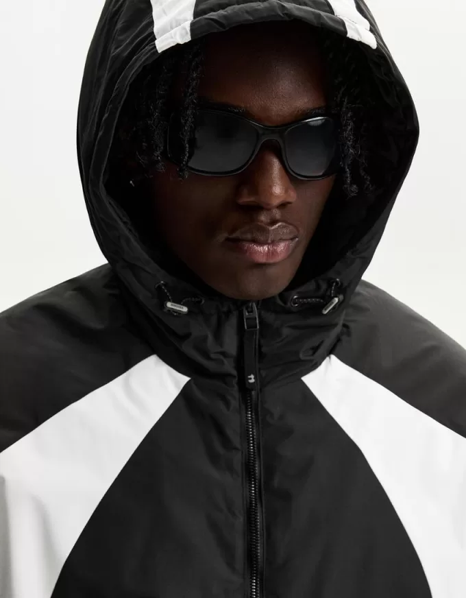 Color block quilted jacket