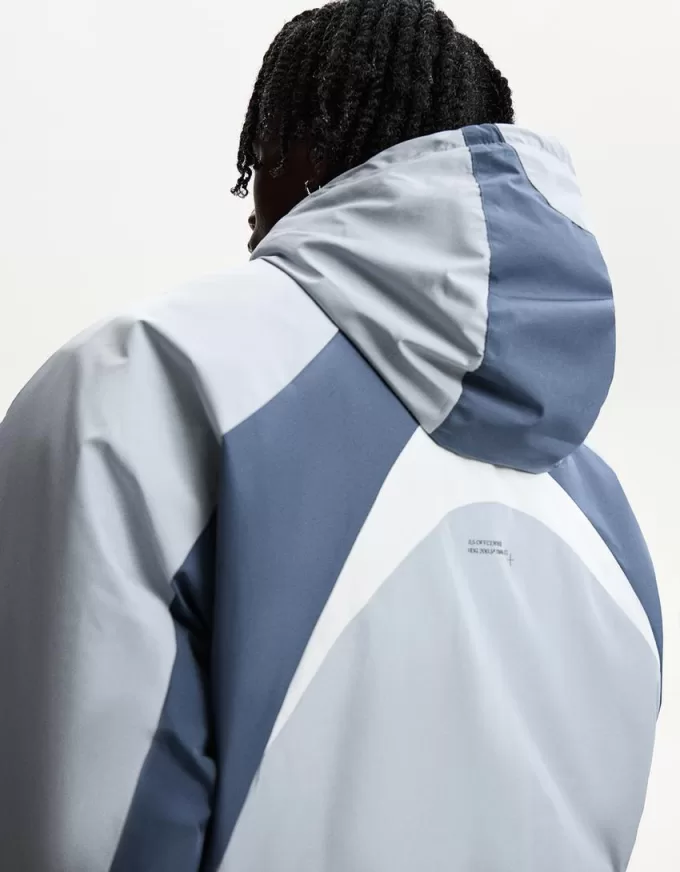 Color block quilted jacket