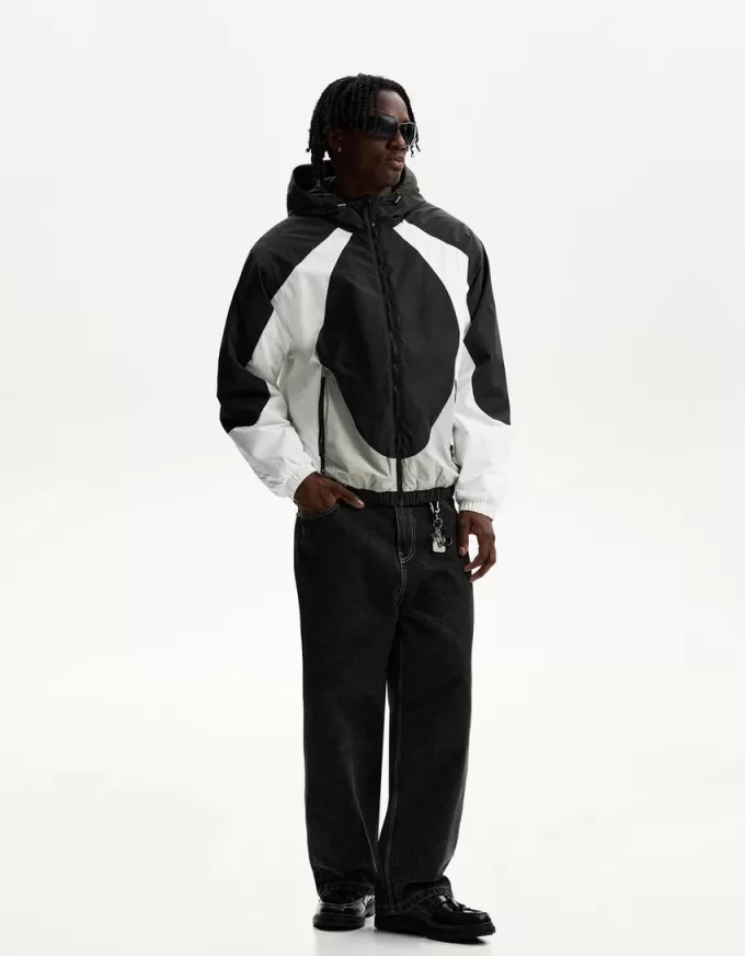 Color block quilted jacket