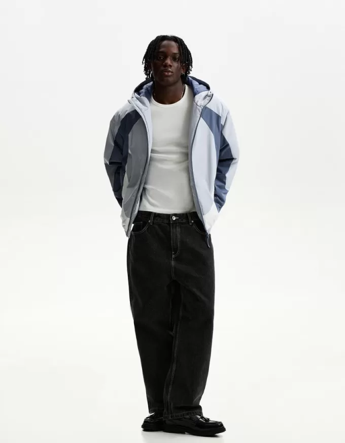 Color block quilted jacket