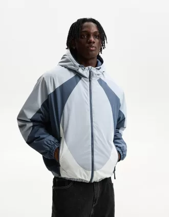 Color block quilted jacket