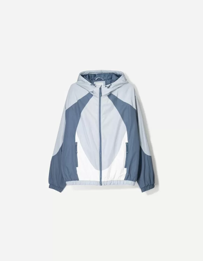 Color block quilted jacket