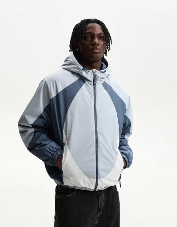 Color block quilted jacket