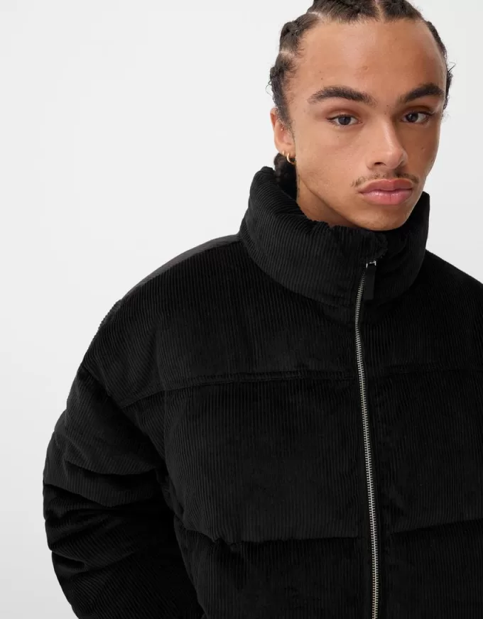 Corduroy quilted jacket