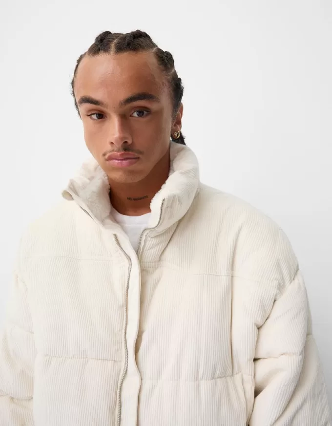 Corduroy quilted jacket