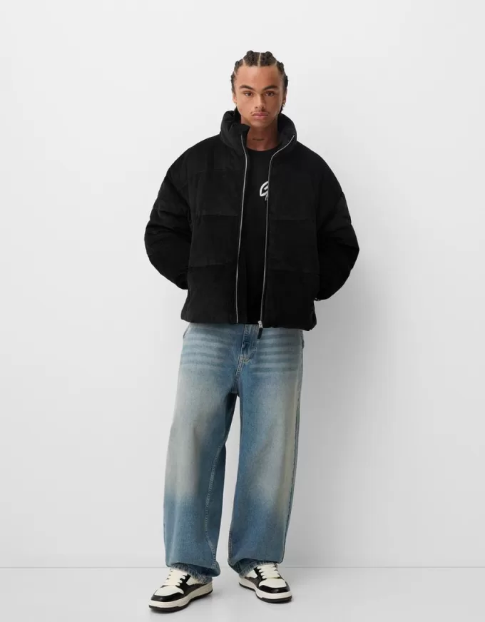 Corduroy quilted jacket