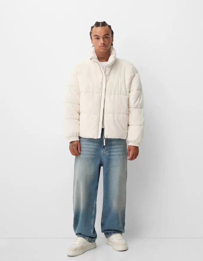 Corduroy quilted jacket