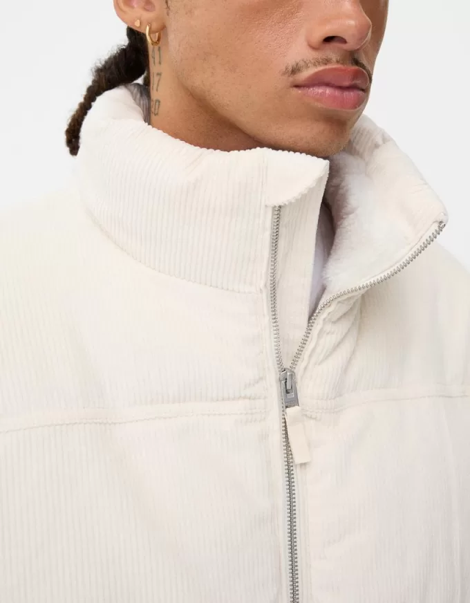 Corduroy quilted jacket