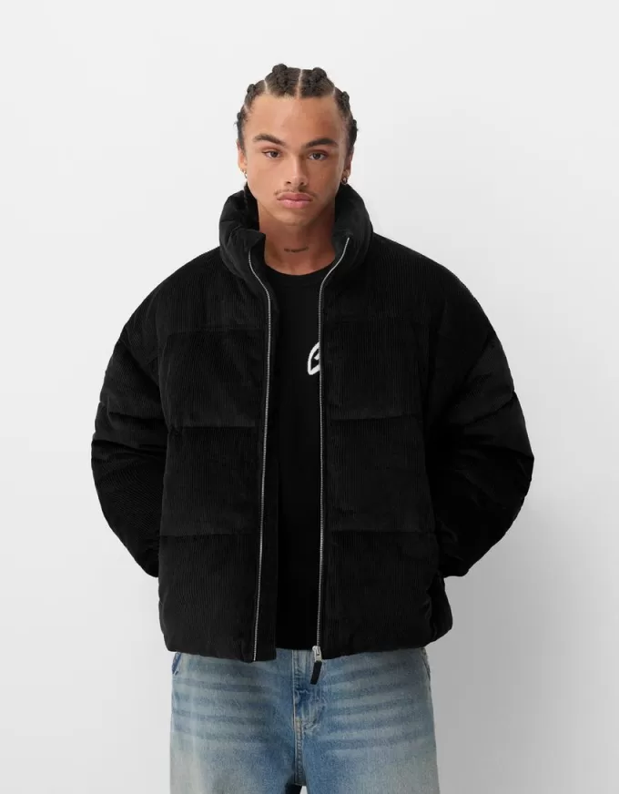 Corduroy quilted jacket