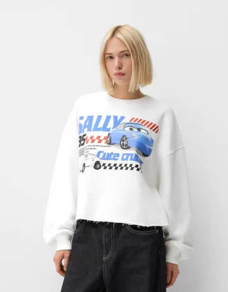 Cropped Cars sweatshirt