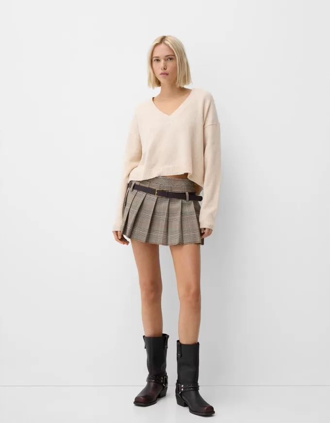 Cropped V-neck sweater Cropped V-neck sweater