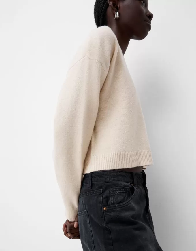 Cropped V-neck sweater Cropped V-neck sweater