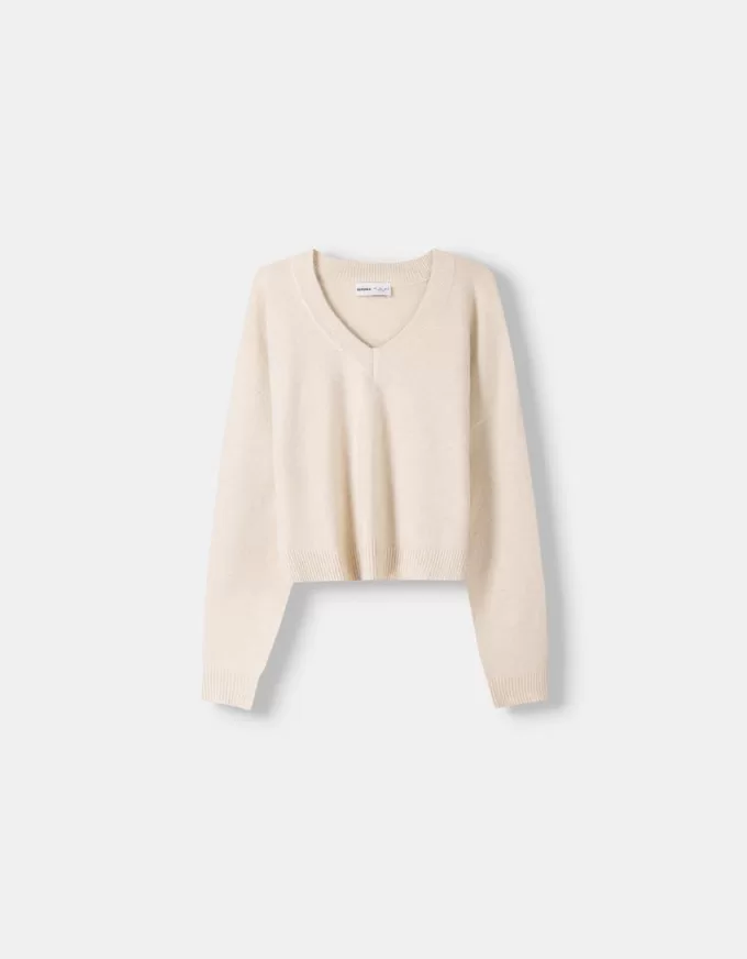Cropped V-neck sweater Cropped V-neck sweater