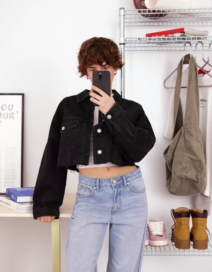 Cropped denim jacket Cropped denim jacket