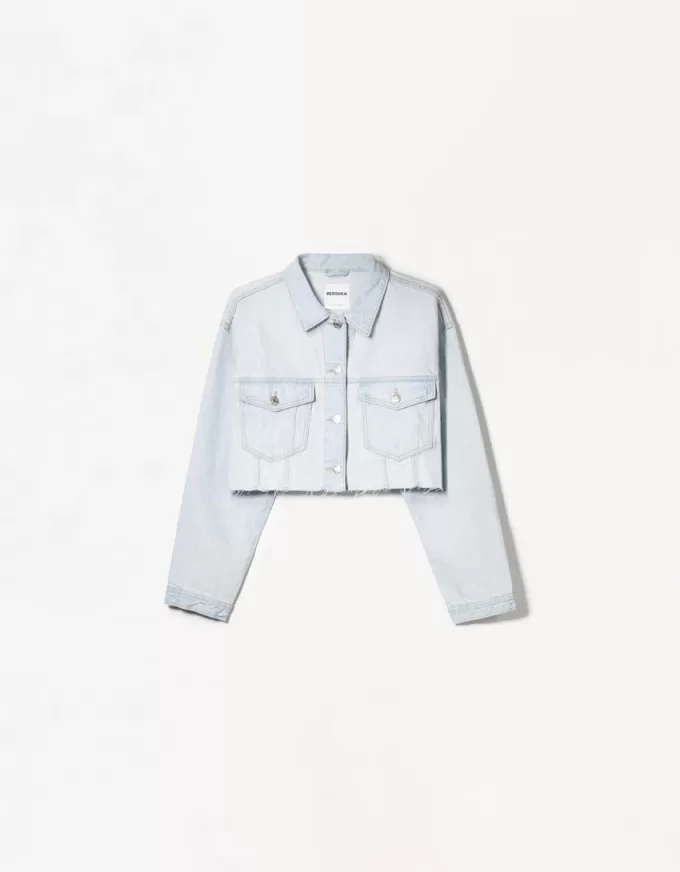 Cropped denim jacket