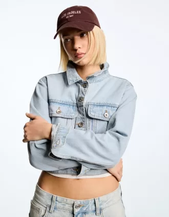 Cropped denim jacket