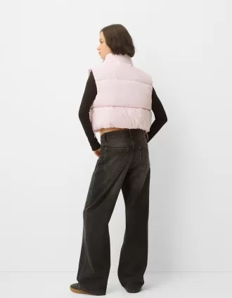 Cropped puffer vest