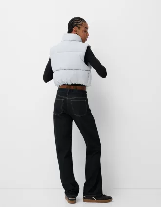 Cropped puffer vest