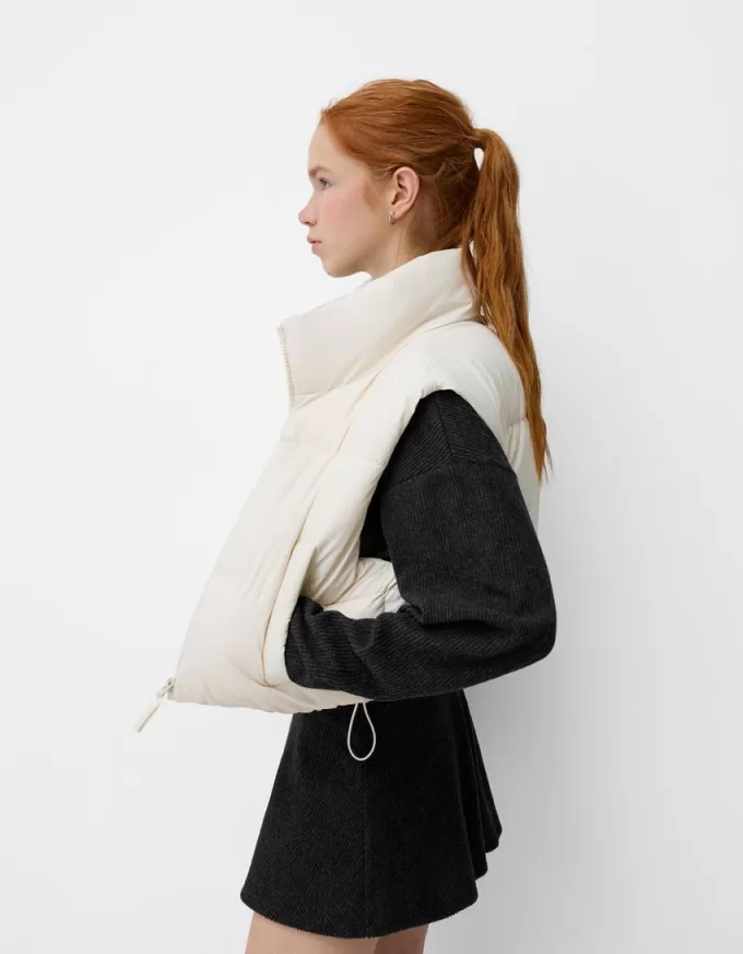 Cropped puffer vest Cropped puffer vest