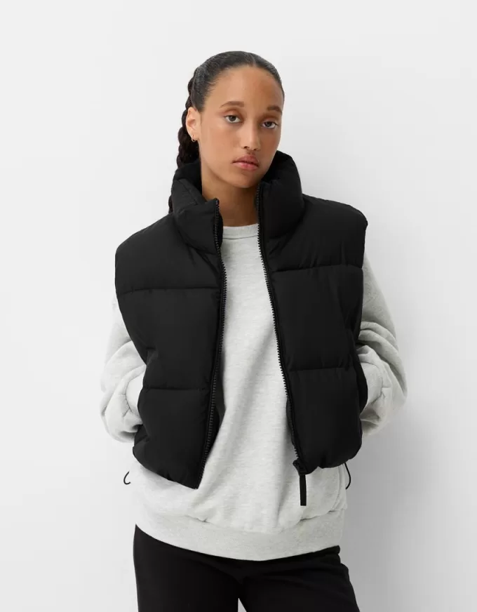 Cropped puffer vest Cropped puffer vest