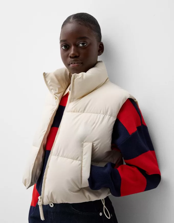 Cropped puffer vest Cropped puffer vest