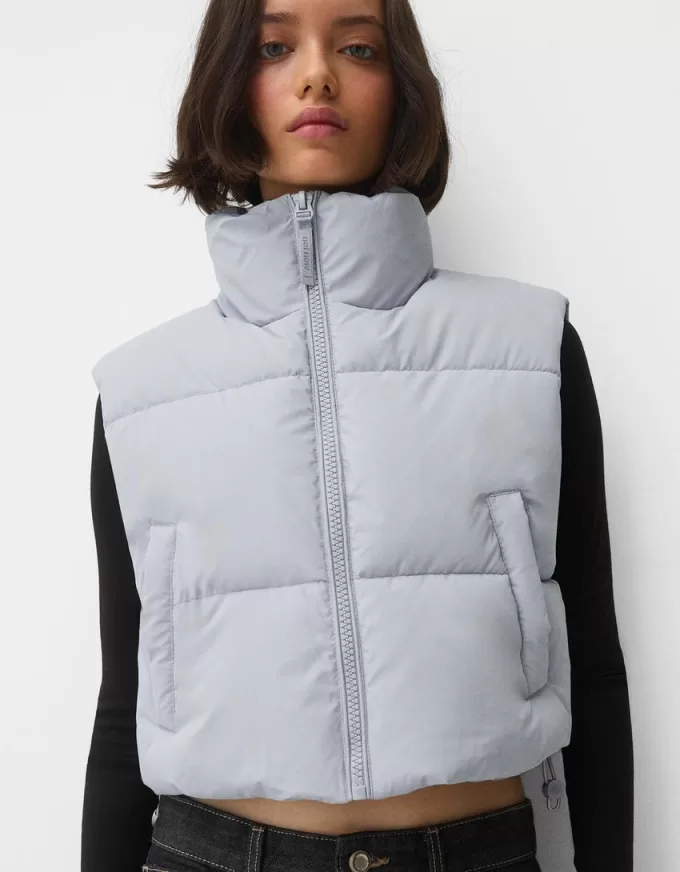 Cropped puffer vest Cropped puffer vest
