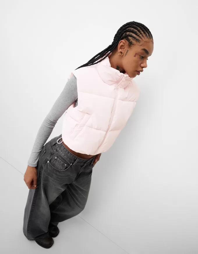 Cropped puffer vest Cropped puffer vest