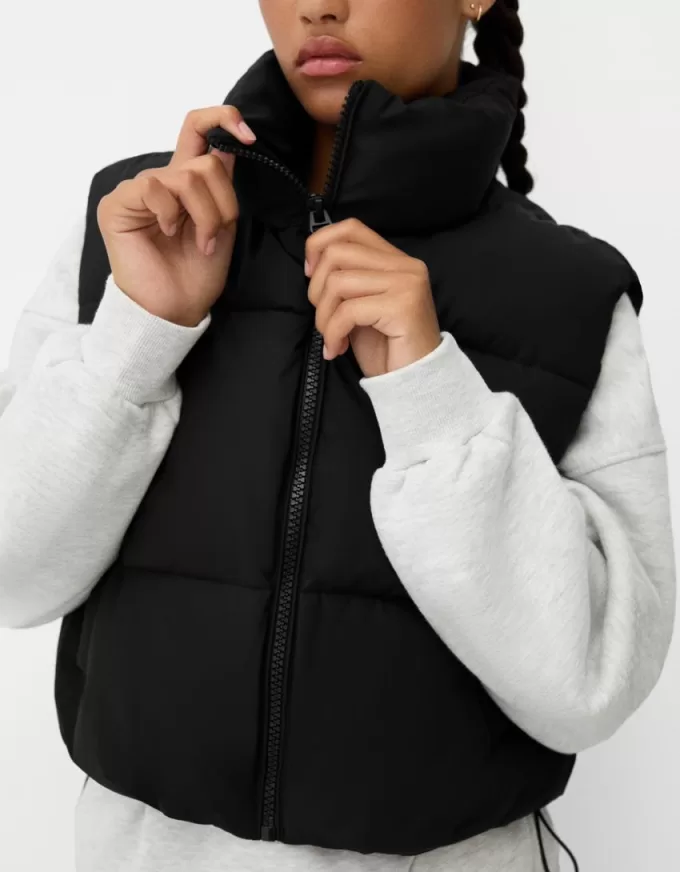 Cropped puffer vest Cropped puffer vest