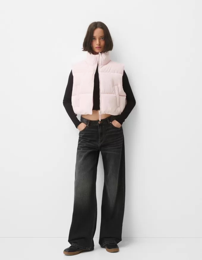 Cropped puffer vest Cropped puffer vest